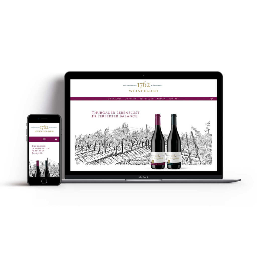 Umsetzung Webseite Weinfelder Wein weinfelder.ch